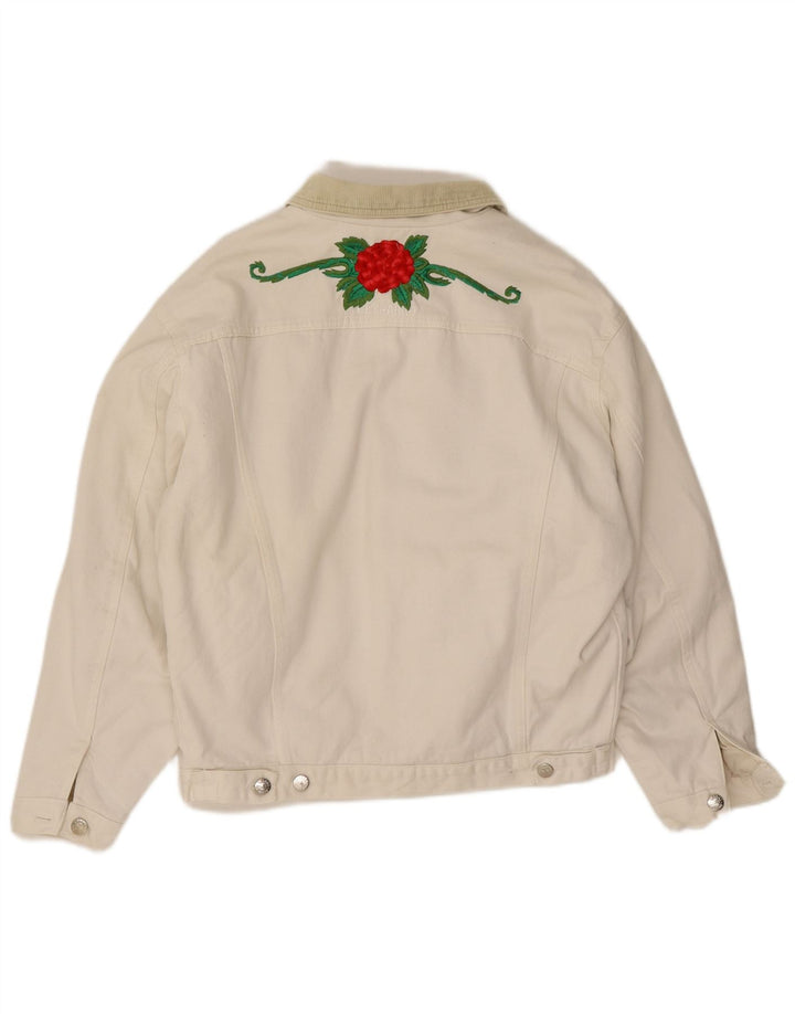 Ανδρικό τζιν μπουφάν El Charro UK 36 Small White Floral