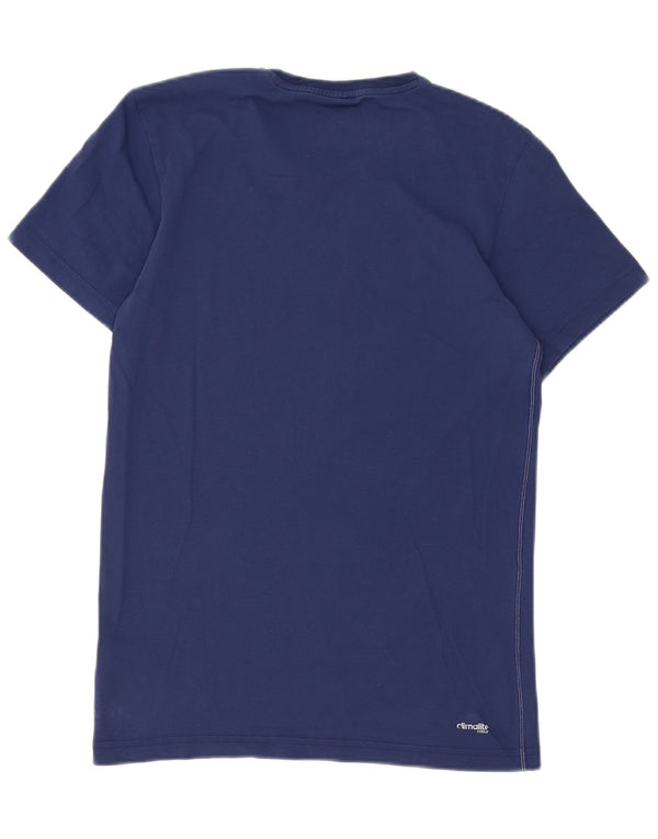 Ανδρικό γραφικό T-Shirt Adidas Climalite Top Small Navy Blue από βαμβάκι
