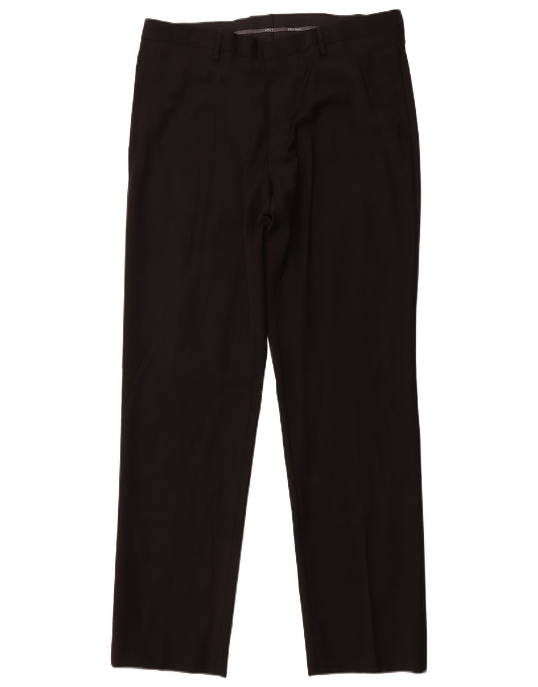 ZARA Ανδρικό ίσιο παντελόνι EU 44 Large W34 L31 Μαύρο μάλλινο