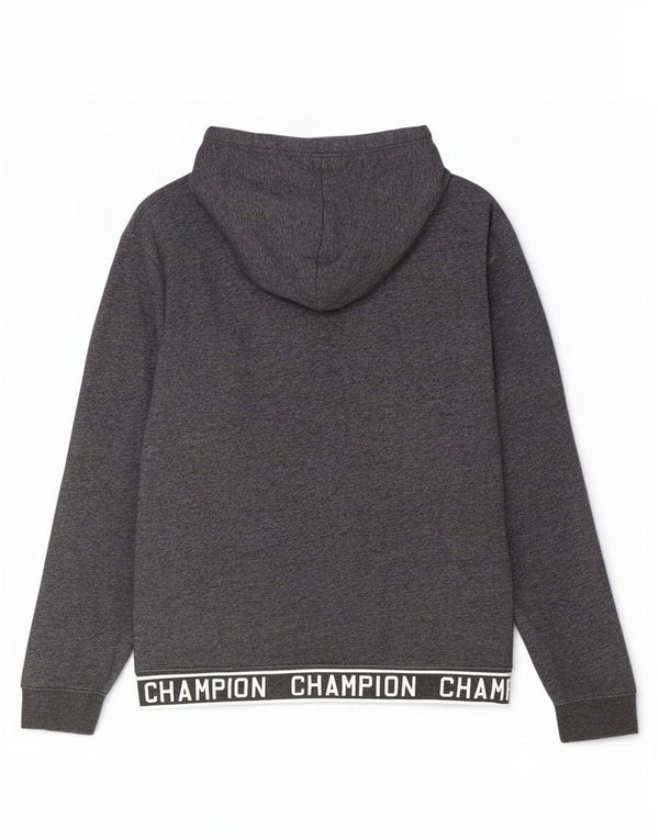 Champion Mens Graphic Hoodie Jumper XL Grey Cotton