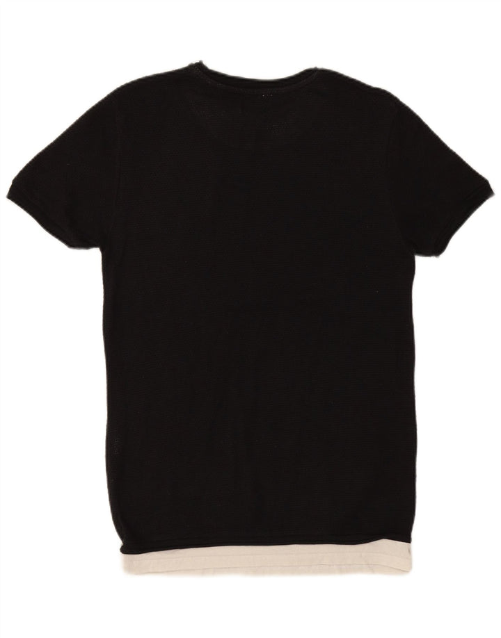 Ανδρικό T-Shirt ZARA Top Μεσαίο μαύρο βαμβακερό