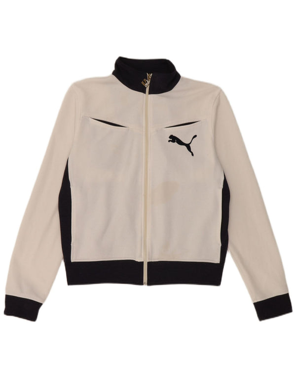 Γυναικεία αθλητική φόρμα Puma Top Jacket UK 14 Medium White Colourblock Polyester