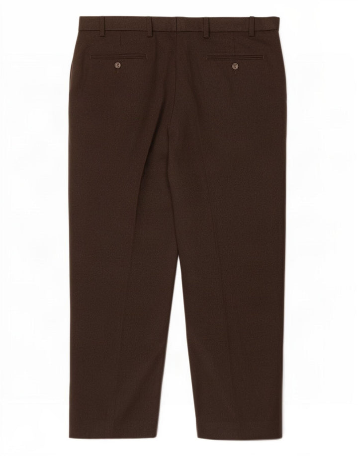 Marks & Spencer Ανδρικό παντελόνι κανονικό κοστούμι W38 L29 καφέ πολυεστέρας