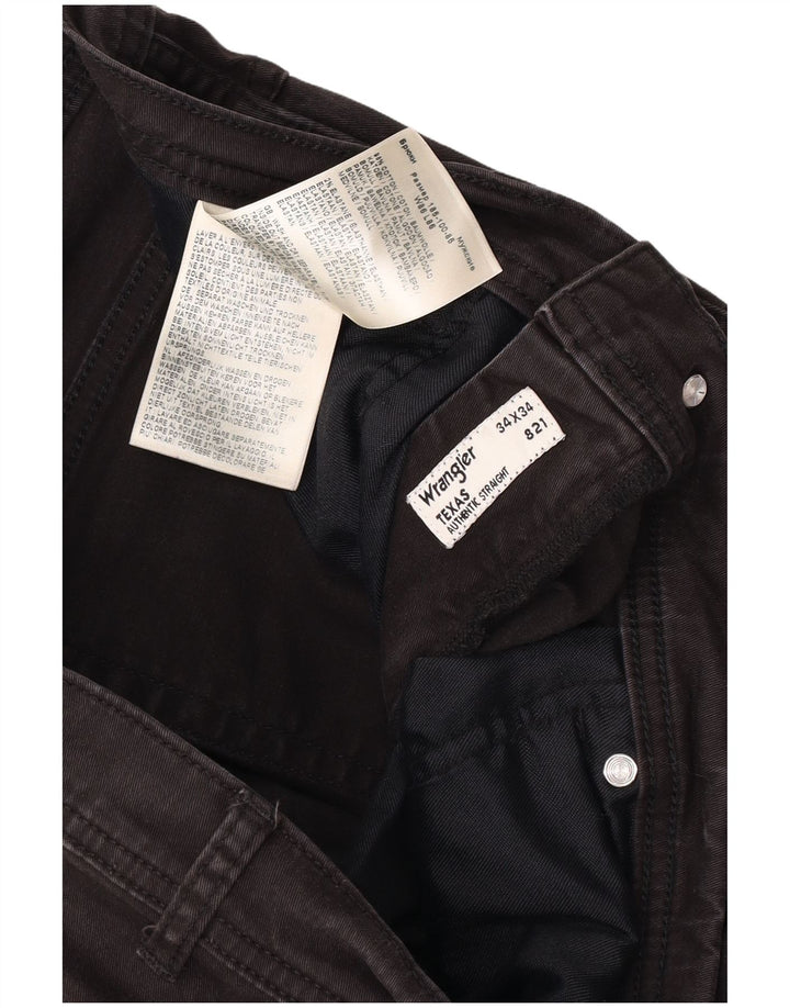 Ανδρικό τζιν Texas Straight Wrangler W34 L34 Γκρι βαμβακερό