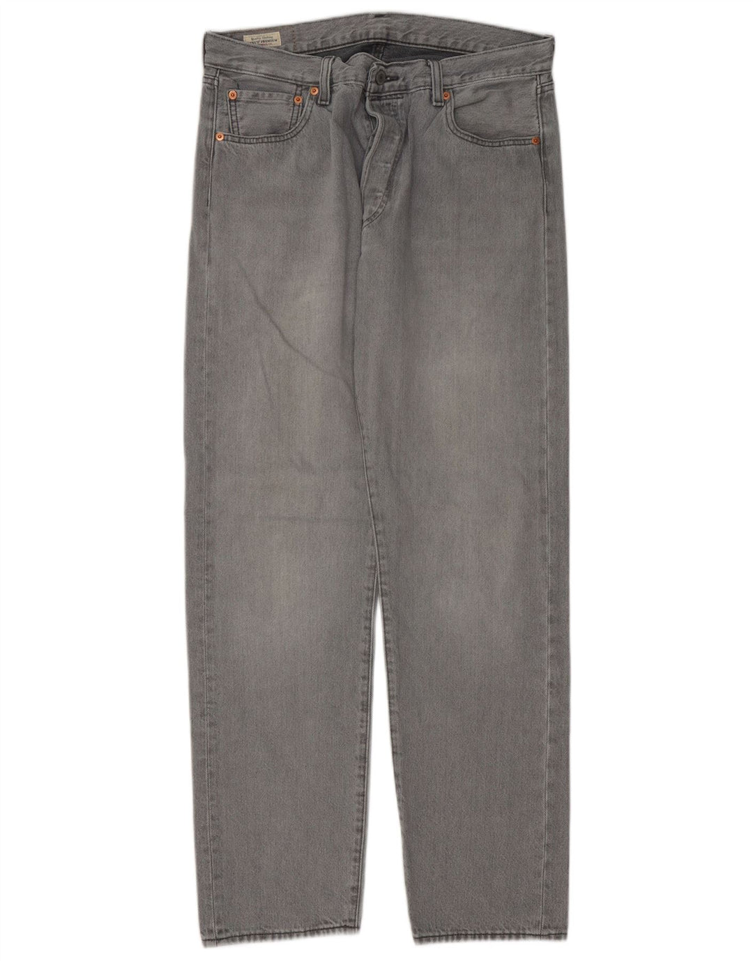 Levi's Mens 501 Straight Jeans W34 L32 Γκρι βαμβακερό