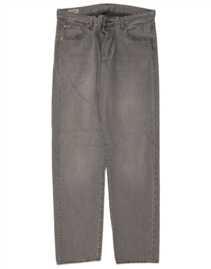 Levi's Mens 501 Straight Jeans W34 L32 Γκρι βαμβακερό