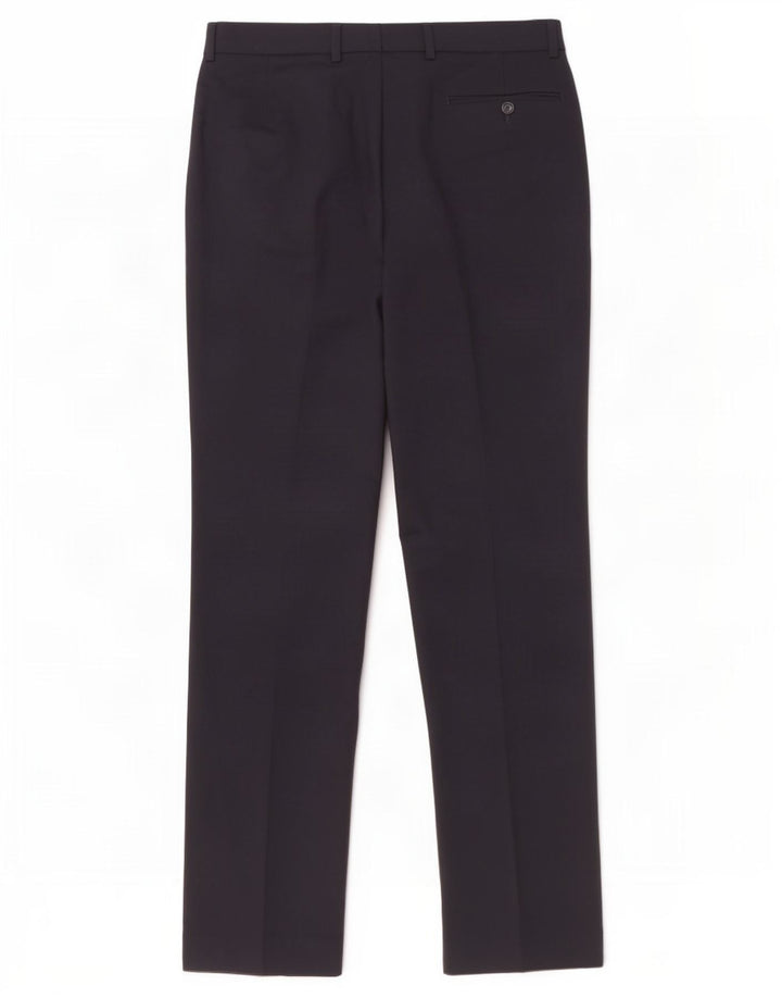 Marks & Spencer Γυναικείο ίσιο παντελόνι W32 L33 Navy Blue Wool