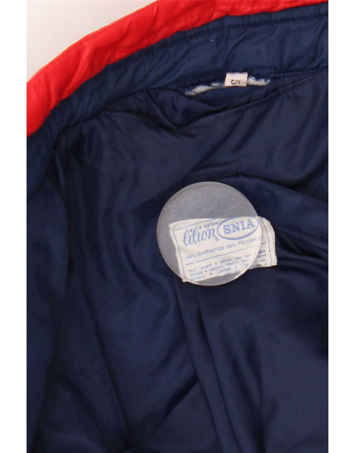 Vintage γυναικείο μπουφάν με επένδυση UK 14 Medium Blue Colorblock Nylon
