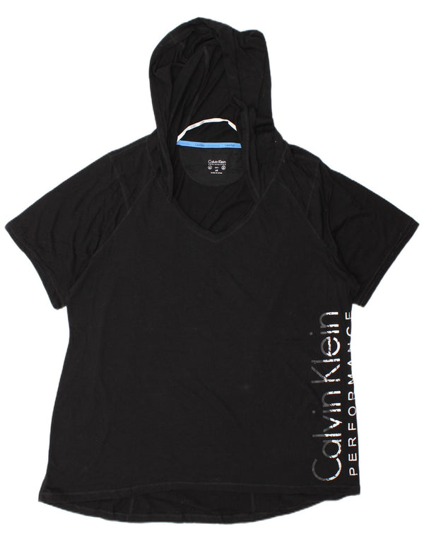 Γυναικείο γραφικό μπλουζάκι Calvin Klein Top UK 20 2XL μαύρο βαμβακερό