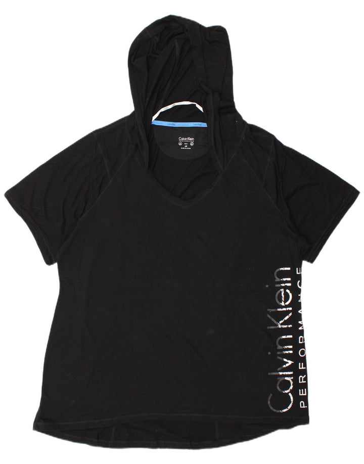 Γυναικείο γραφικό μπλουζάκι Calvin Klein Top UK 20 2XL μαύρο βαμβακερό