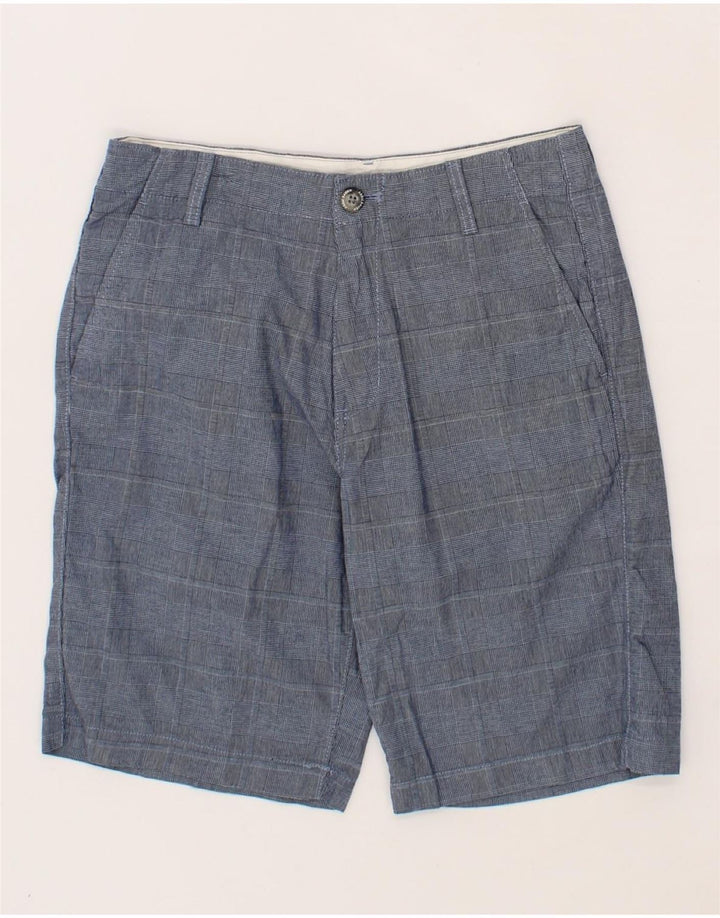 EDDIE BAUER Mens Chino Shorts W30 Medium Navy Blue Check Cotton Vintage Eddie Bauer and Second-Hand Eddie Bauer from Messina Hembry 