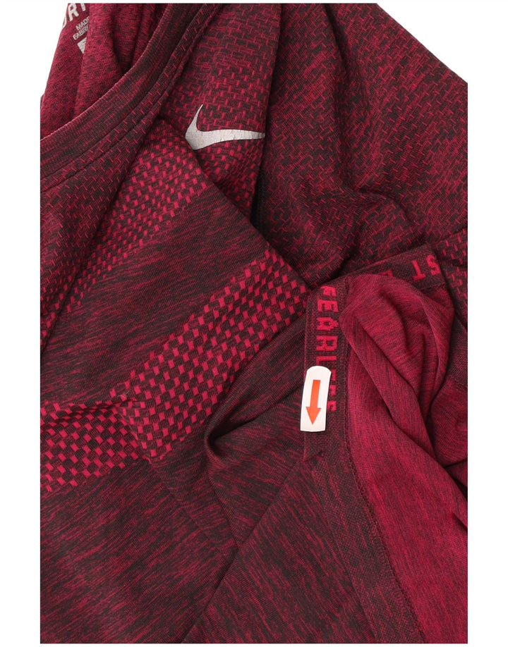 Ανδρικό T-shirt Nike Dri Fit Τοπ μεσαίου μπορντώ