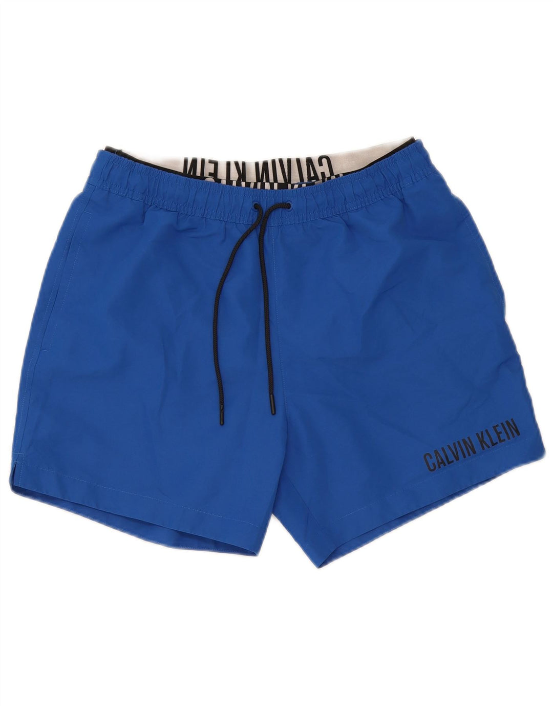 Γραφικό ανδρικό σορτς κολύμβησης Calvin Klein με μεσαίο μπλε πολυεστέρα