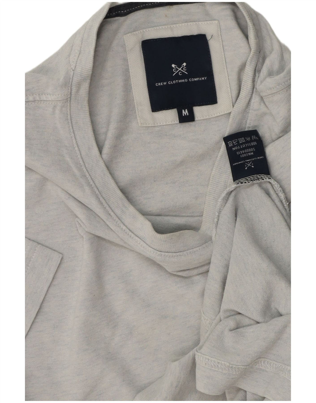 Ανδρικό T-Shirt Crew Clothing Top Μεσαίο γκρι βαμβακερό