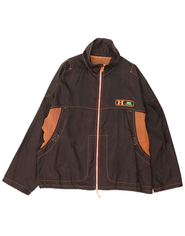 Vintage Ανδρικό μπουφάν βροχής UK 42 XL Μαύρο Colourblock Nylon