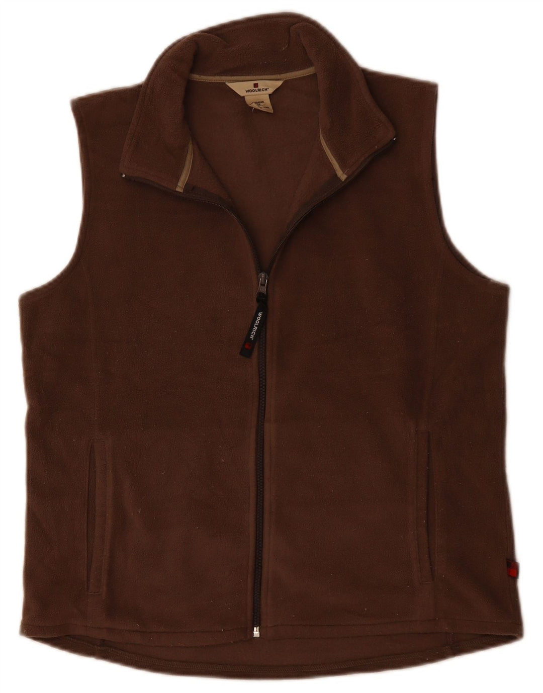 WOOLRICH Γυναικείο Fleece Gilet UK 14 μεσαίο καφέ πολυεστέρας