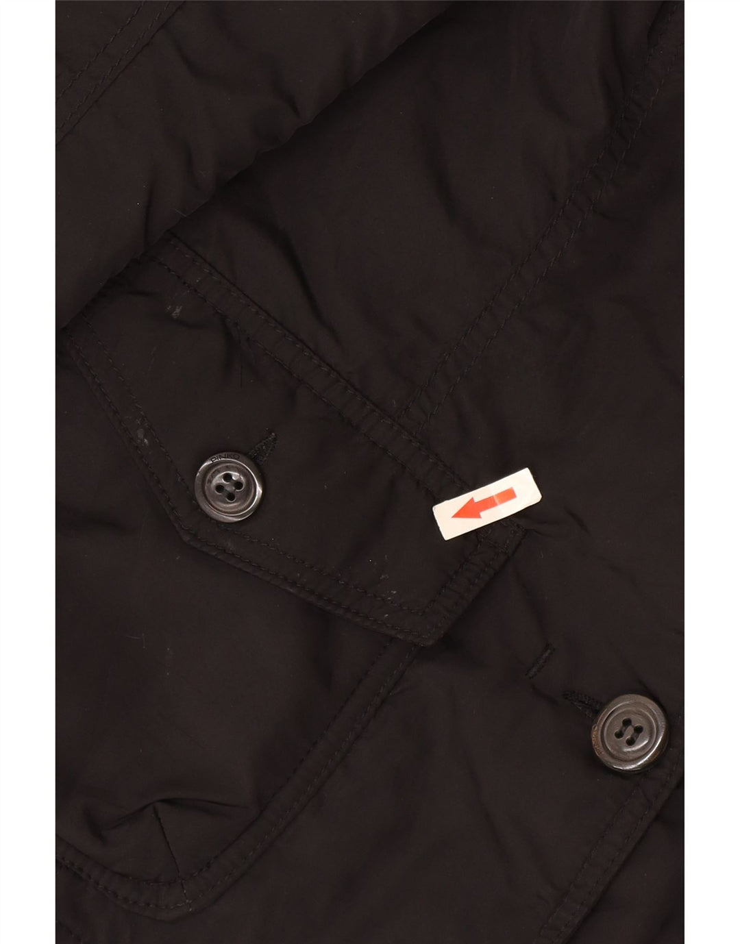 Pinko Γυναικείο μπουφάν 2 κουμπιών σακάκι UK 8 Small Black Polyamide