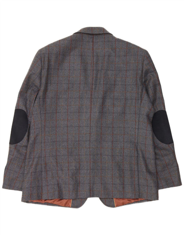 Woolrich Ανδρικό σακάκι με 2 κουμπιά σακάκι UK 48 4XL Grey Check Wool