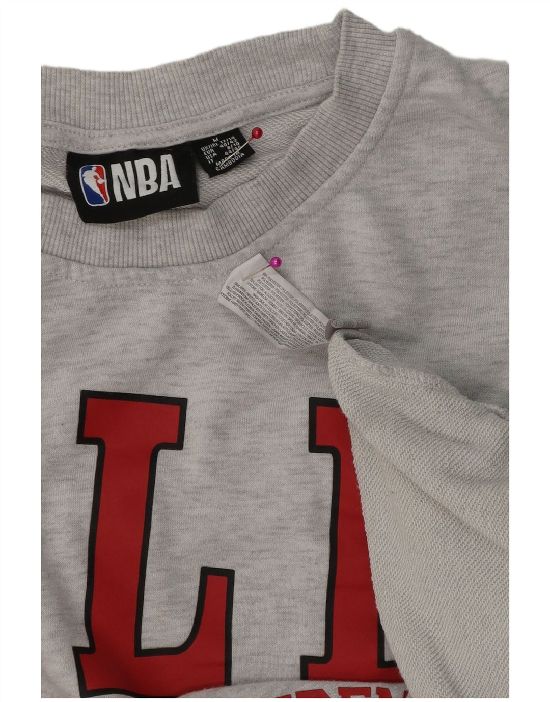 NBA Γυναικεία γραφική φούτερ Chicago Bulls Jumper UK 12/14 Medium Grey