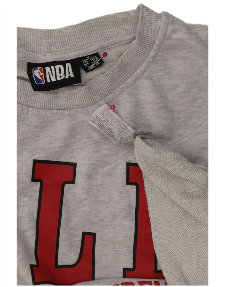 NBA Γυναικεία γραφική φούτερ Chicago Bulls Jumper UK 12/14 Medium Grey