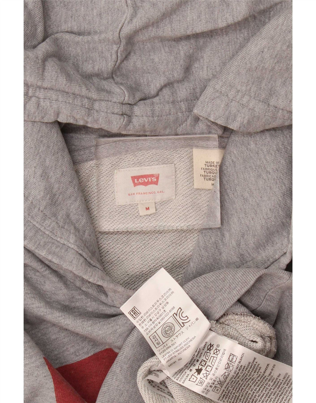 Ανδρικό γραφικό κουκούλα Levi's Βαμβακερό μεσαίο γκρι
