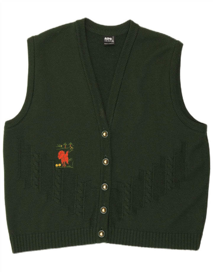 Aspa Γυναικείο Αμάνικο Ζακέτα πουλόβερ EU 46 XL Πράσινο Πολυακρυλικό