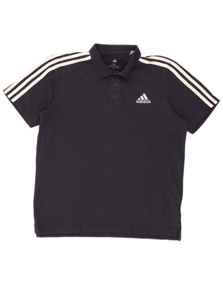 Ανδρικό πουκάμισο πόλο Adidas, μεσαίο μπλε, βαμβακερό