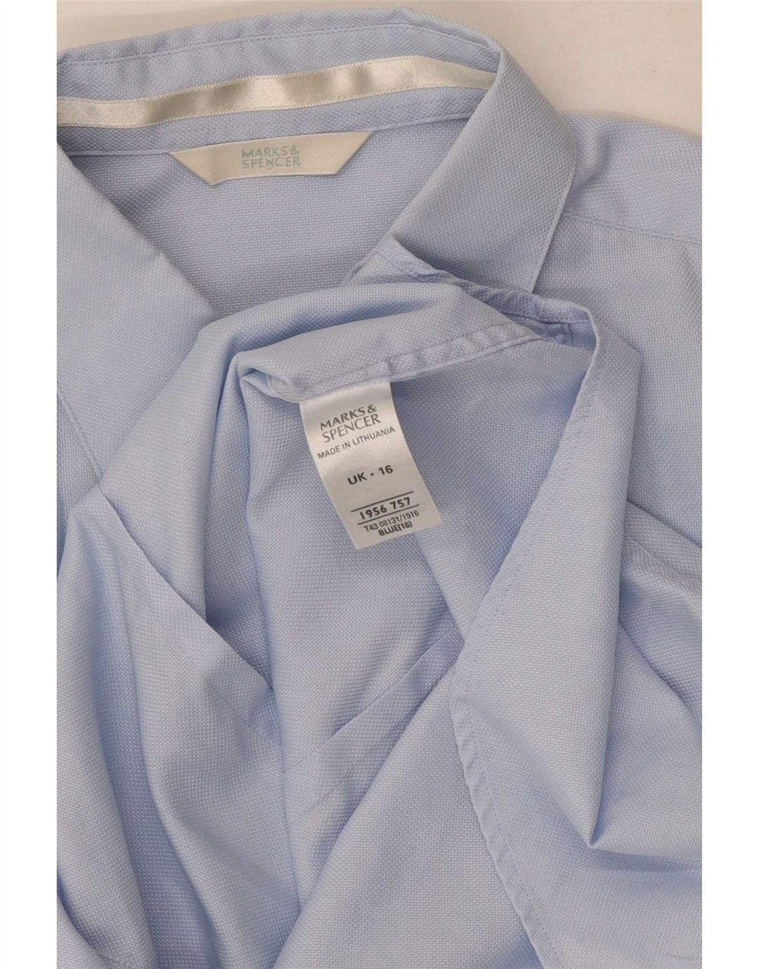Marks & Spencer Γυναικείο Επίσημο Πουκάμισο UK16 Μεγάλο Μπλε Βαμβακερό