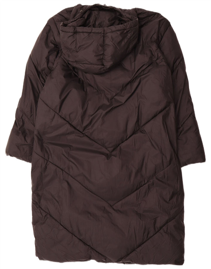 ZARA Γυναικείο παλτό με κουκούλα μεγάλου μεγέθους UK 14 μεσαίο μαύρο