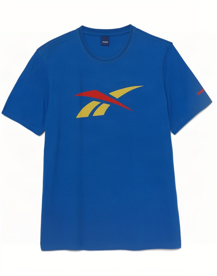 Ανδρικό γραφικό T-Shirt Reebok Top XL Blue Cotton