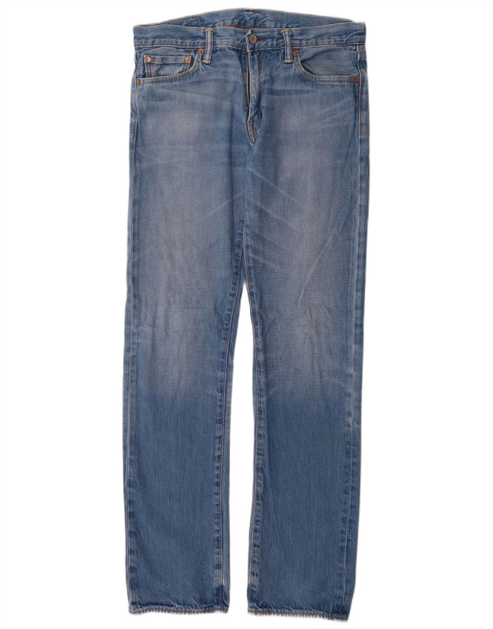 Levi's Mens 504 Straight Jeans W32 L34 Μπλε βαμβακερό