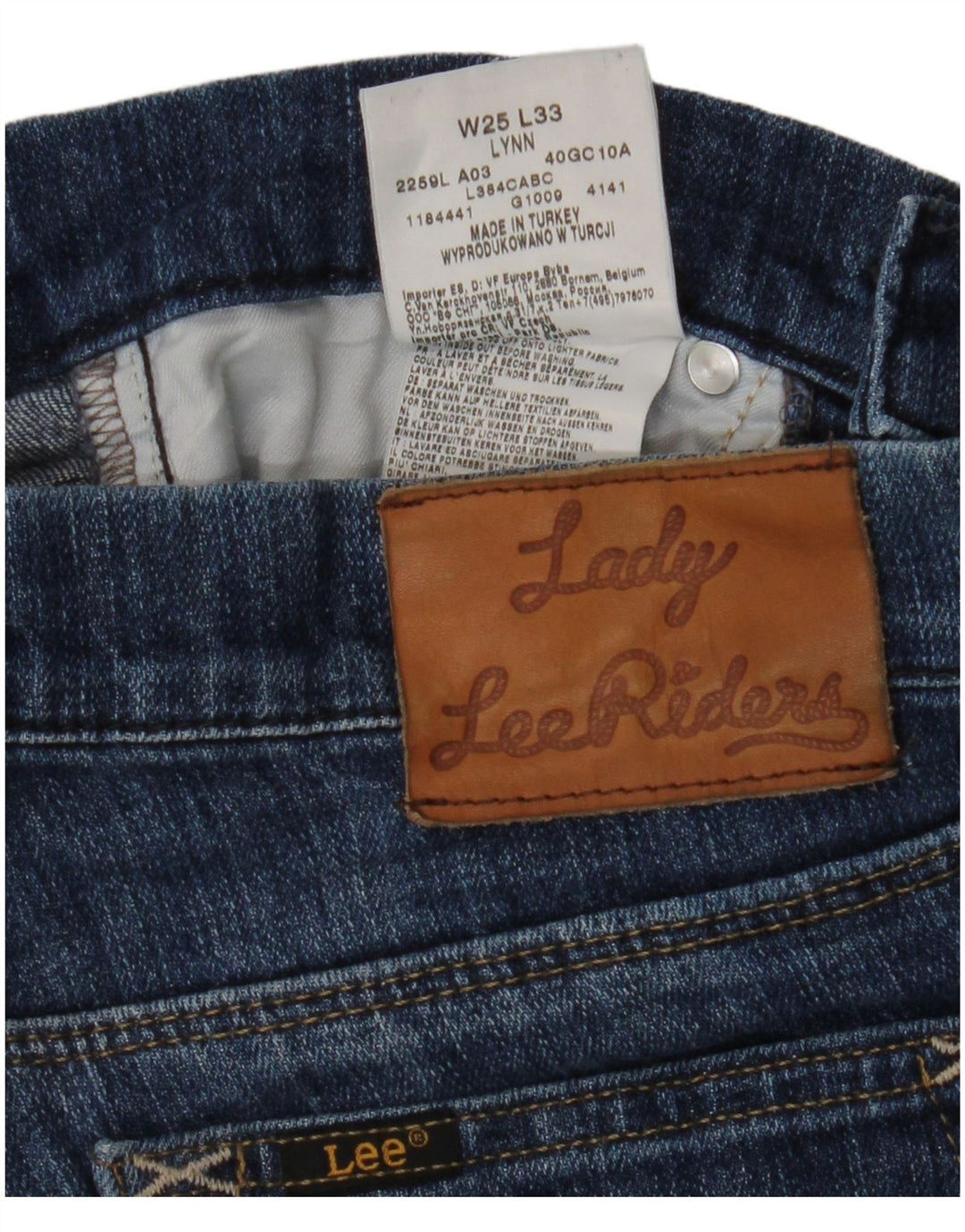 LEE Womens Lynn Bootcut Jeans W25 L29 Blue Cotton