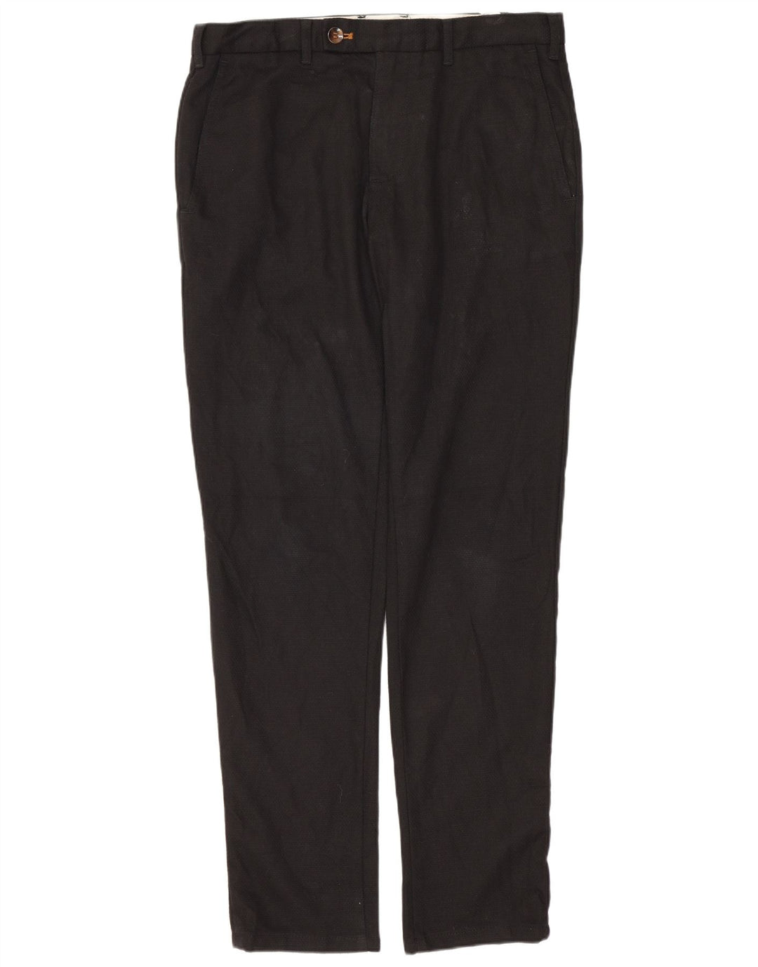 Zara Ανδρικό Slim Chino Παντελόνι EU 40 Medium W31 L30 Μαύρο Πολυεστέρας