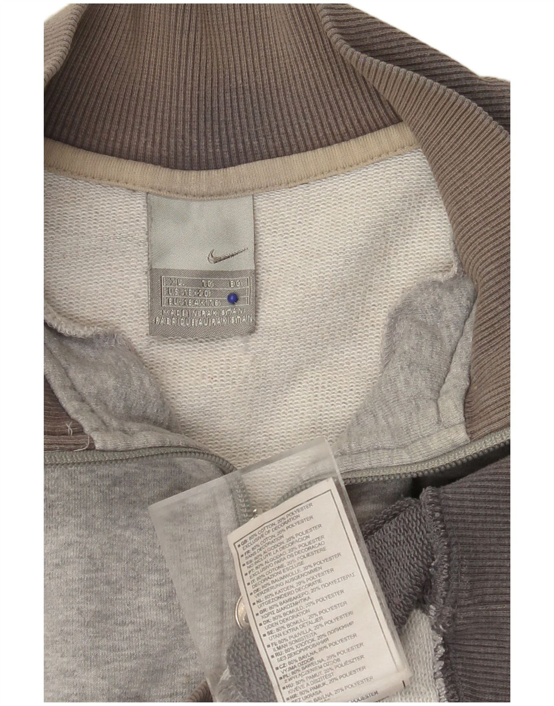 Μπουφάν NIKE Boys Graphic αθλητική φόρμα 13-14 ετών XL Grey Colourblock