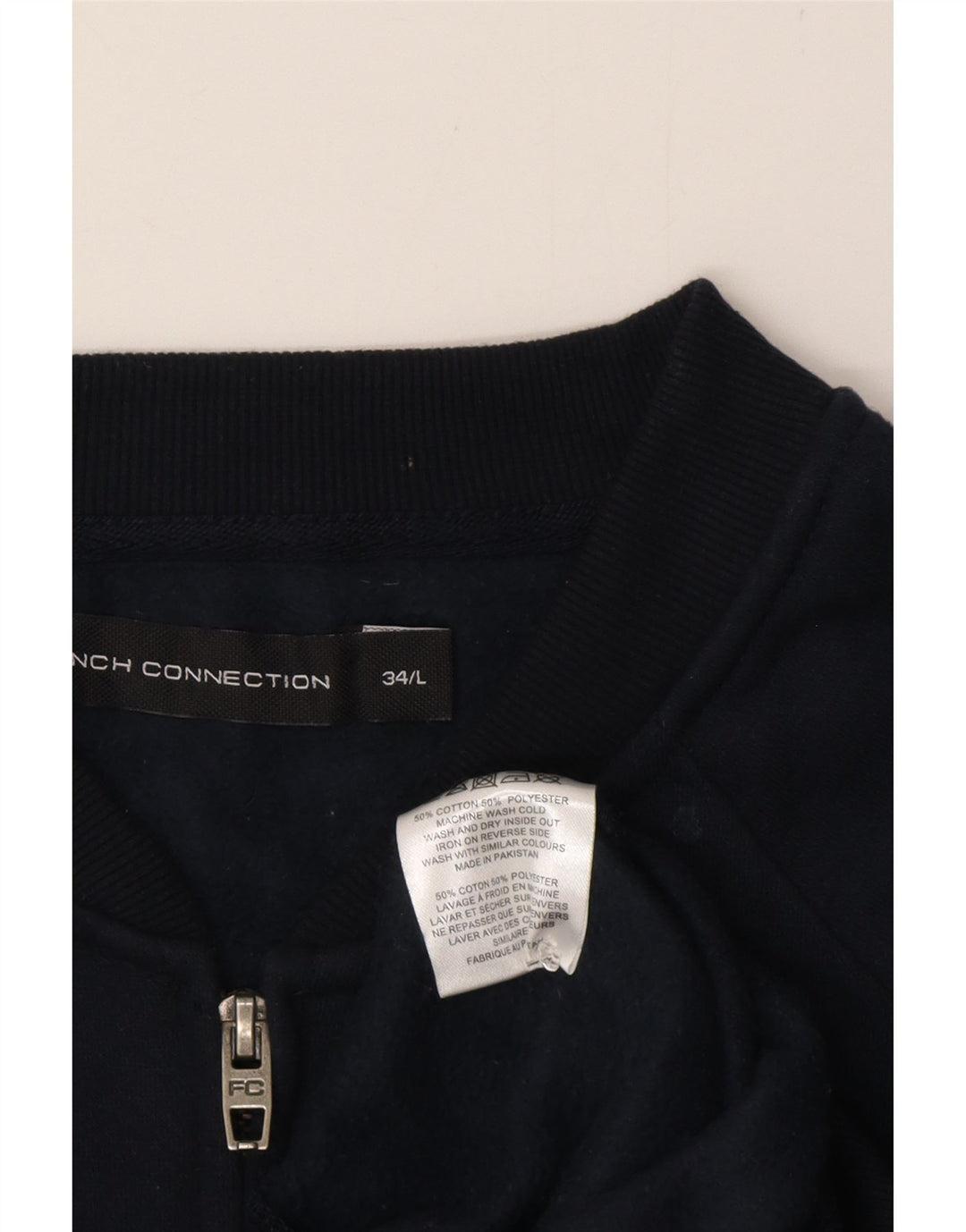 Γαλλική Connection Ανδρική αθλητική φόρμα Top Jacket Large Navy Blue από βαμβάκι