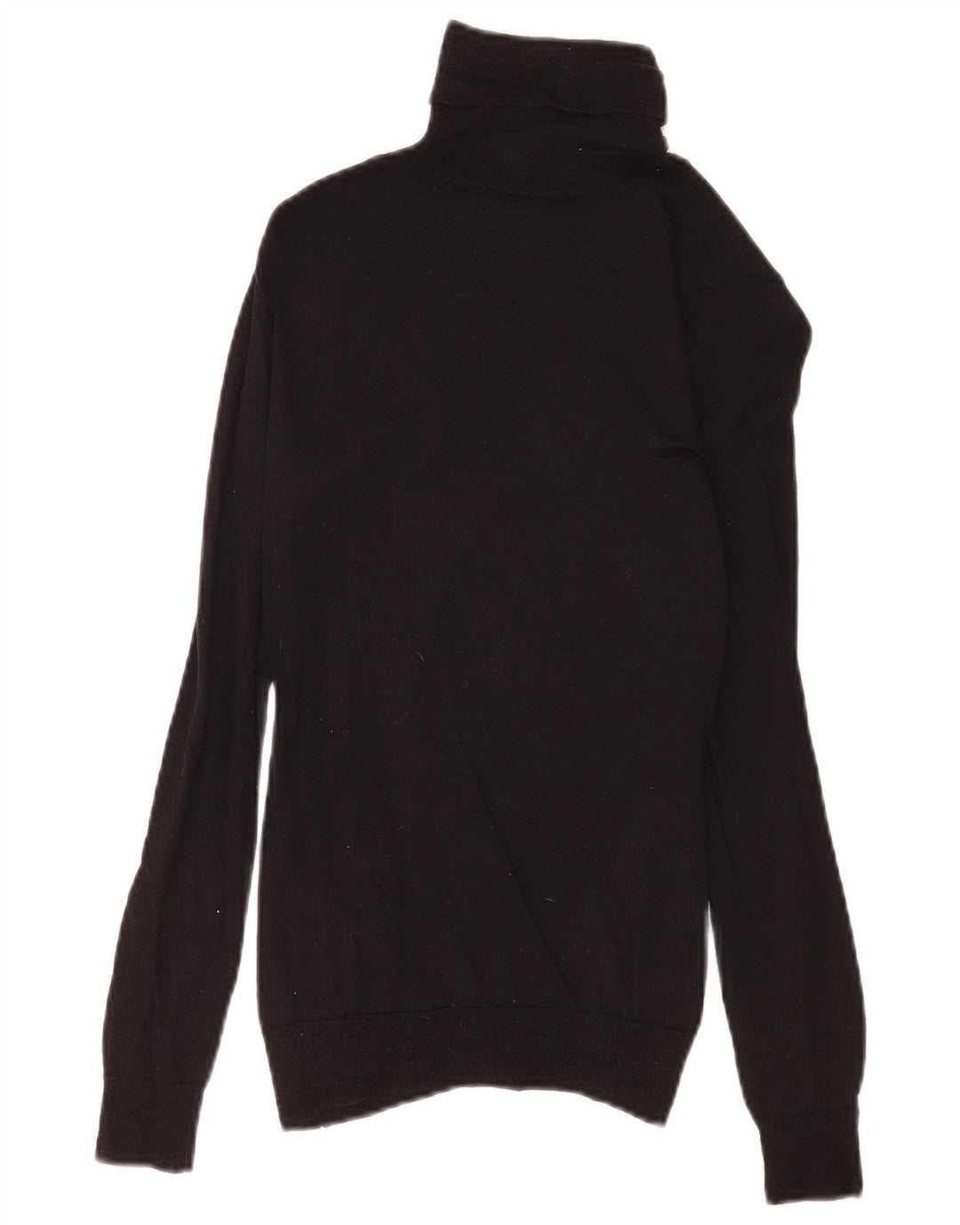 Massimo Dutti Γυναικείο πουλόβερ με ρολό λαιμόκοψη UK 8 Small μαύρο