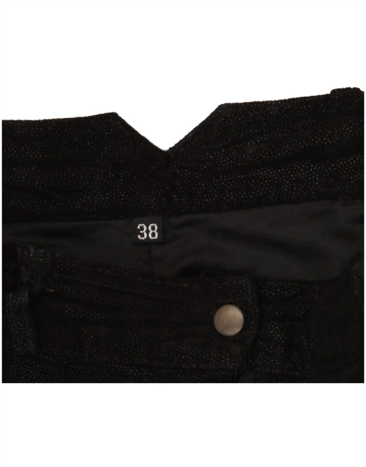 Vintage γυναικείο ψηλόμεσο σορτς chino EU 38 Medium W30 μαύρο στίγματα