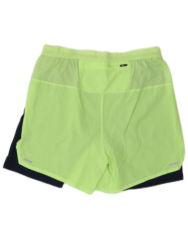 Ανδρικό αθλητικό σορτς Nike Dri Fit με μεγάλο κίτρινο χρώμα, πολυεστερικό αθλητικό