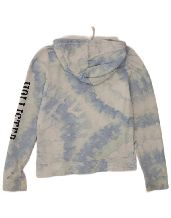 Γυναικείο Hollister Graphic Relaxed Fit Hoodie Jumper UK 2 2XS Blue Tie Dye