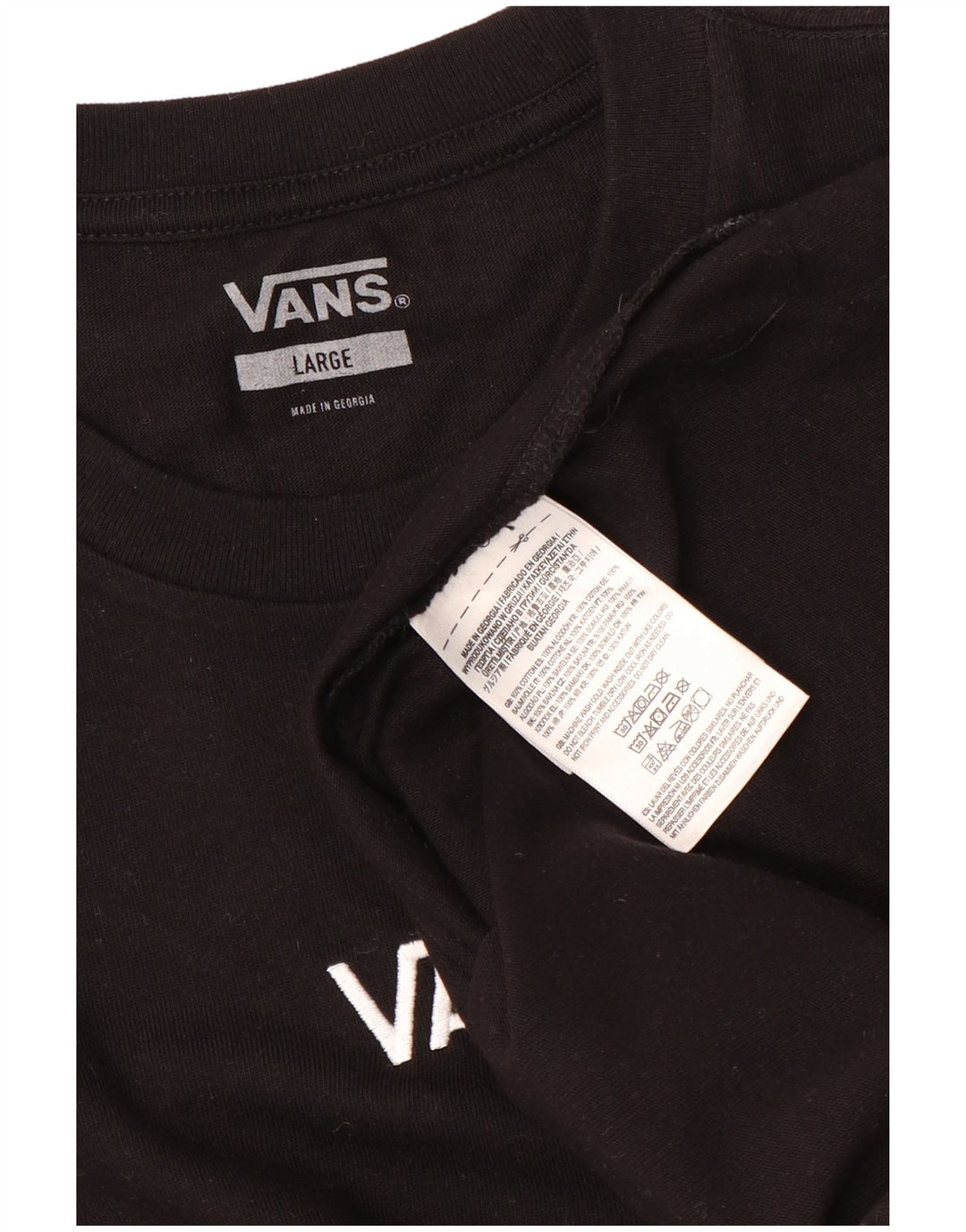 Ανδρικό T-Shirt Vans Top μεγάλο μαύρο βαμβακερό