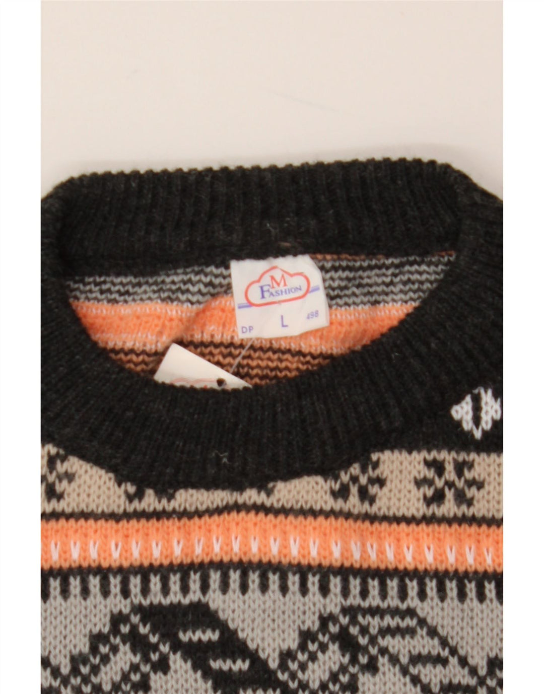 Γυναικείο πουλόβερ με λαιμόκοψη VINTAGE UK 16 Large πολύχρωμο