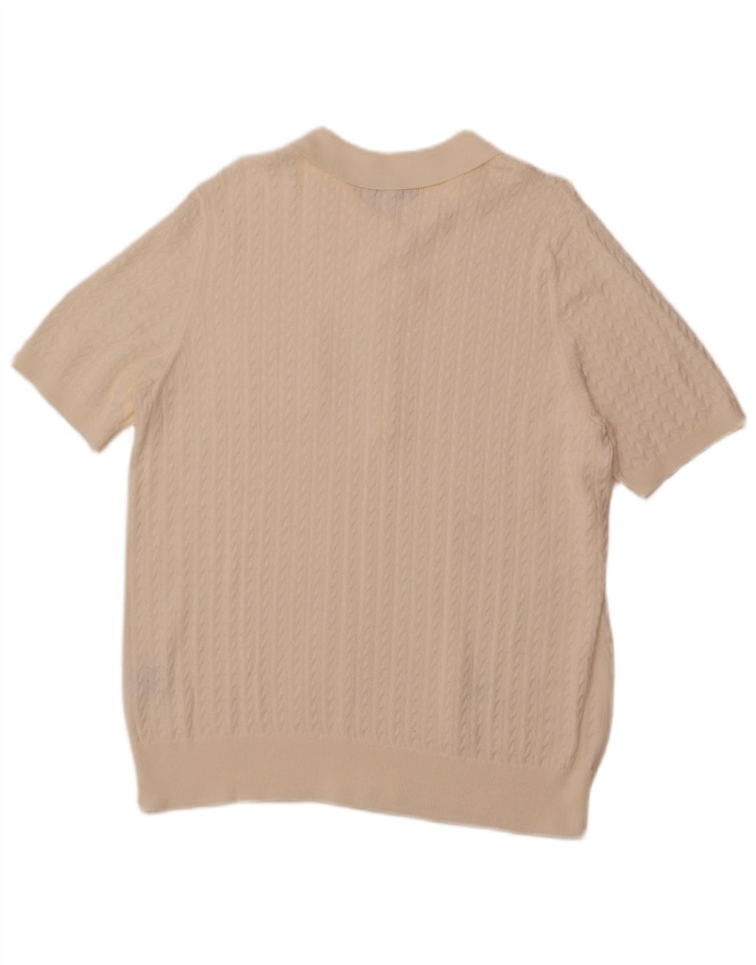 MONA Γυναικείο πουλόβερ με κοντό μανίκι πόλο EU 48 2XL Off White