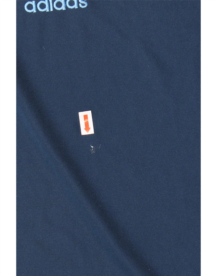 Ανδρικό T-Shirt Climalite ADIDAS Top Medium Navy Blue Colorblock Πολυεστέρας