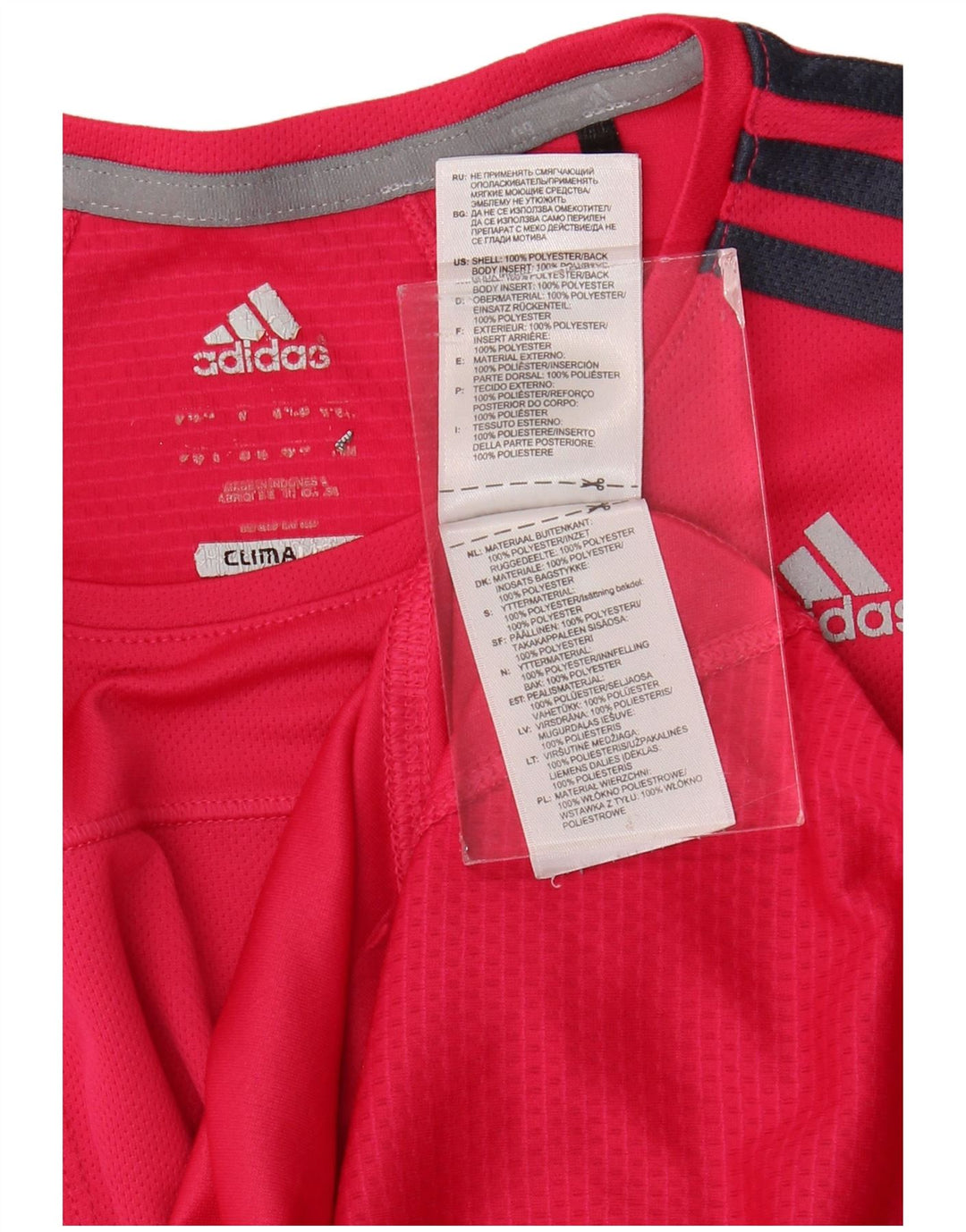 Γυναικείο T-Shirt Climalite ADIDAS Top 14 μεσαίου ροζ πολυεστέρα