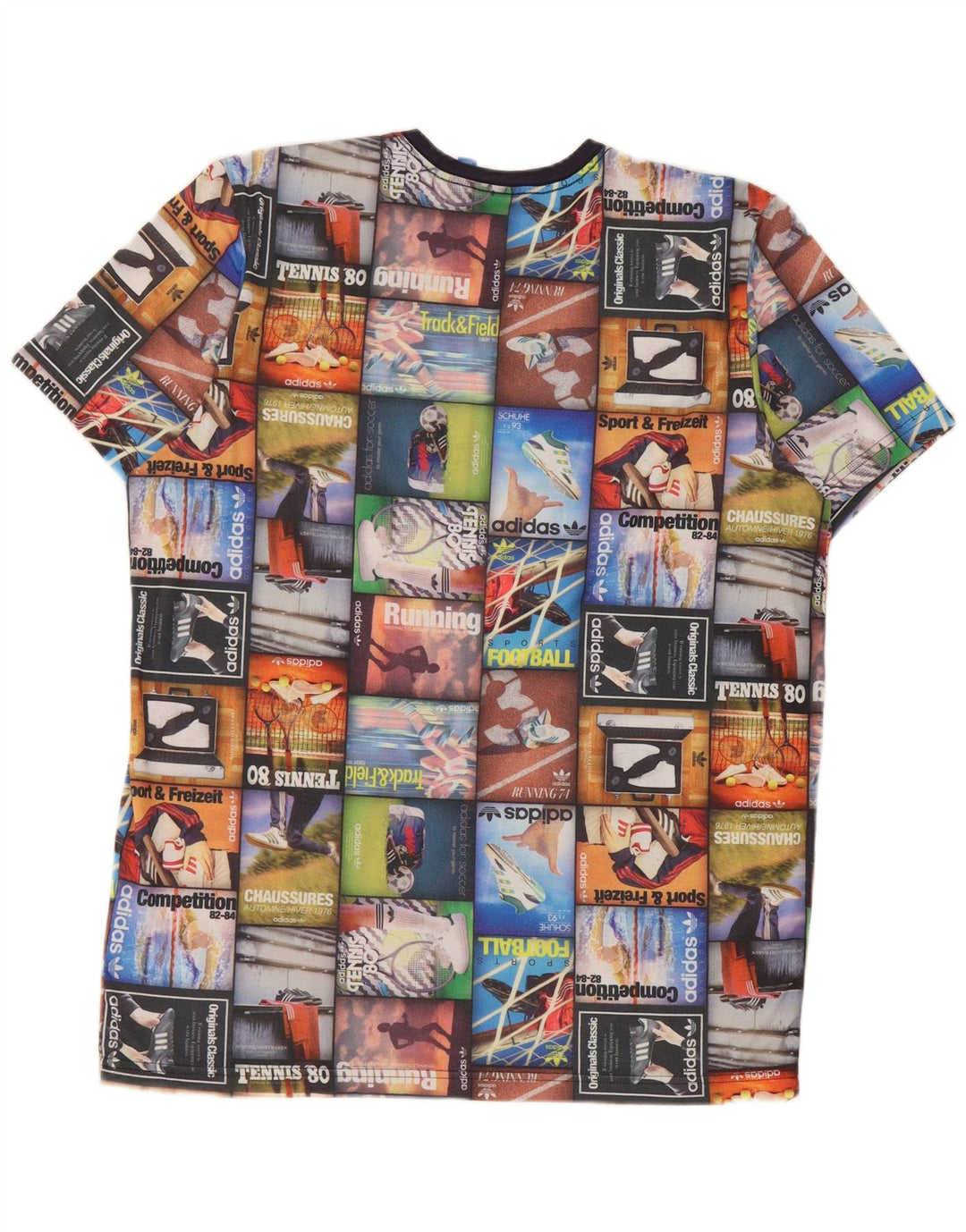 Ανδρικό γραφικό T-Shirt Adidas Top Μεγάλο Πολύχρωμο Patchwork Πολυεστέρας