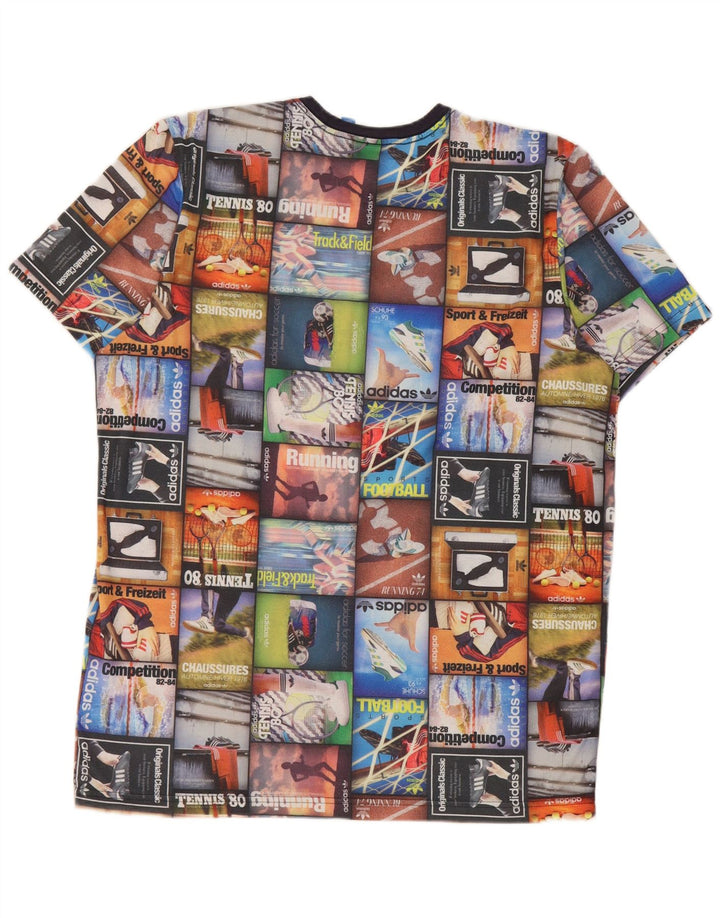 Ανδρικό γραφικό T-Shirt Adidas Top Μεγάλο Πολύχρωμο Patchwork Πολυεστέρας