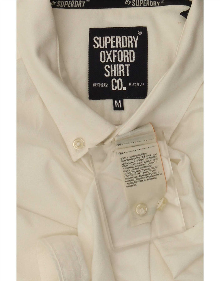 Ανδρικό πουκάμισο Superdry, μεσαίο λευκό βαμβακερό