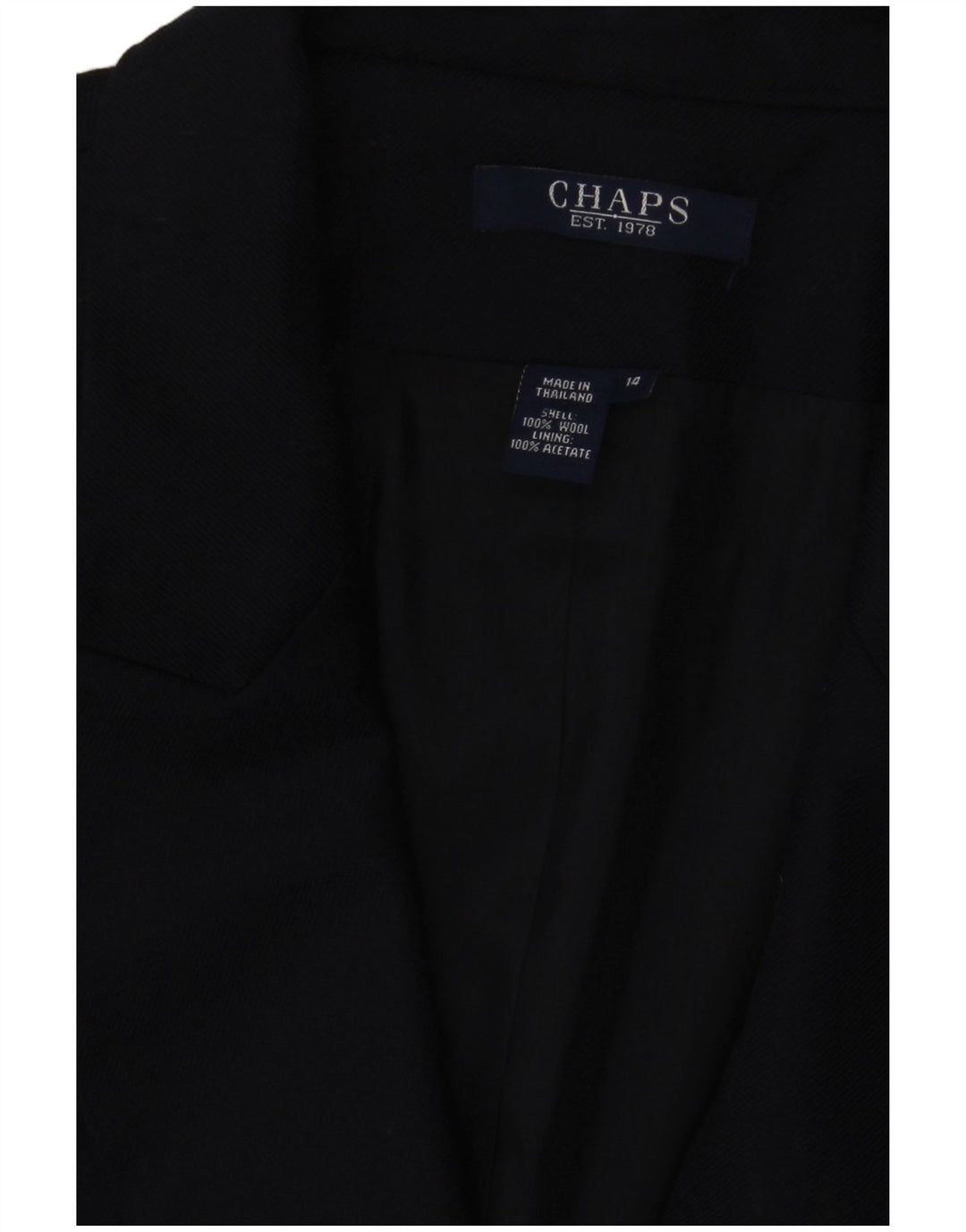 Chaps Γυναικείο μπουφάν σακάκι με διπλό στήθος US 14 XL Navy Blue Wool