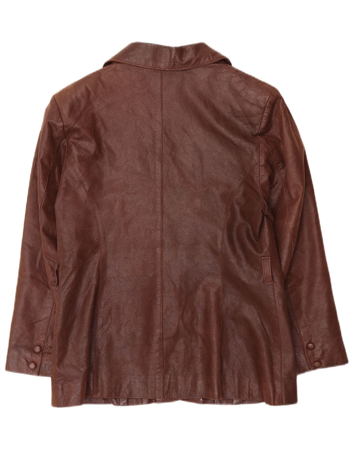 Lavorazione Artigianale Γυναικείο Μπουφάν Blazer 3 Κουμπιών IT 44 Μεσαίο Καφέ