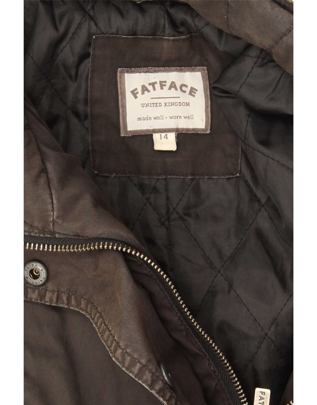 Γυναικείο μπουφάν Parka Fat Face UK 14 Large Grey Cotton